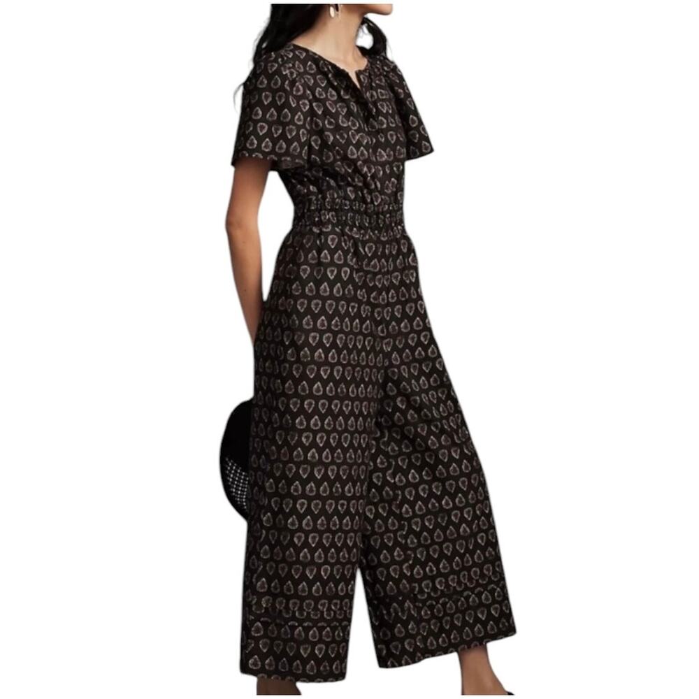 Anthropologie The Somerset Jumpsuit Women XS Flowy Western Costal Lightweight